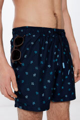 Springfield Ba&ntilde;ador estampado tortugas azul