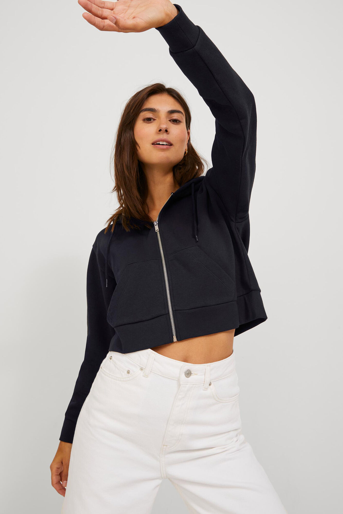 Jack & Jones Sudadera crop con capucha