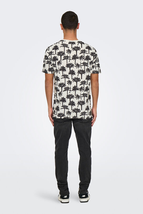 Only & Sons T-shirt de manga curta estampada branco