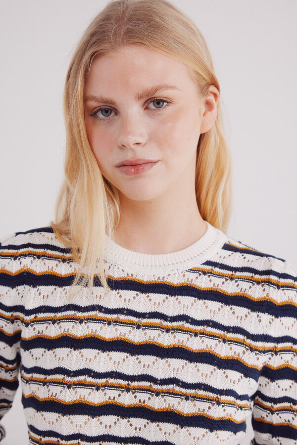 Springfield Jersey punto pointelle beige