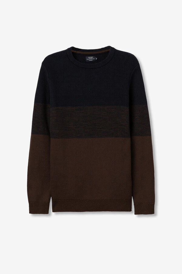 Tiffosi Jersey de Punto Tricolor tostado