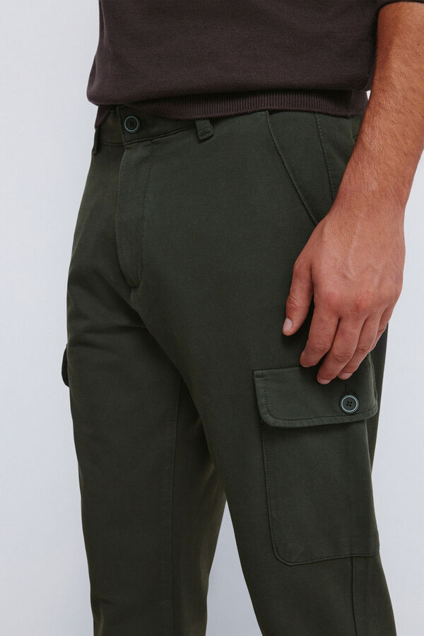 Springfield Pantal&oacute;n cargo comfort fit kaki