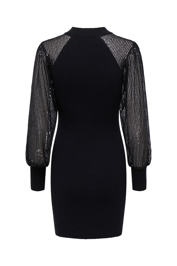 Only Vestido ajustado corto liso negro