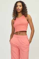 Jack & Jones Top com alças caneladas vermelho