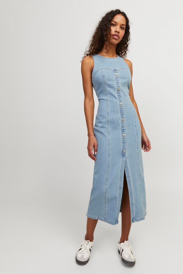 Jack & Jones Vestido midi de ganga azul