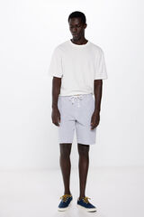 Springfield Bermuda efecto arrugado relax fit azul