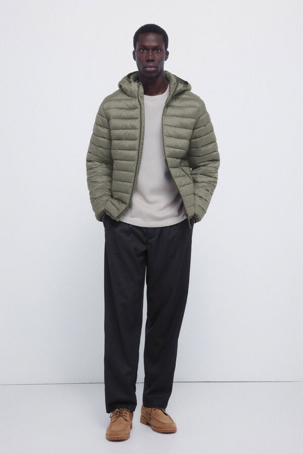 Springfield Chaqueta acolchada capucha verde