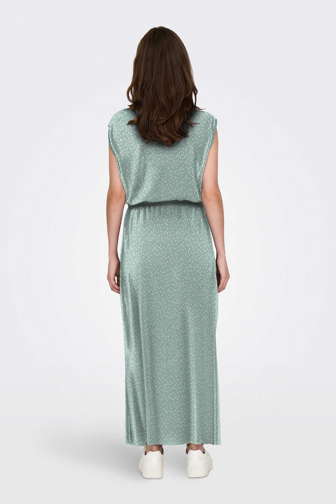 JDY Vestido largo de manga corta y cuello redondo