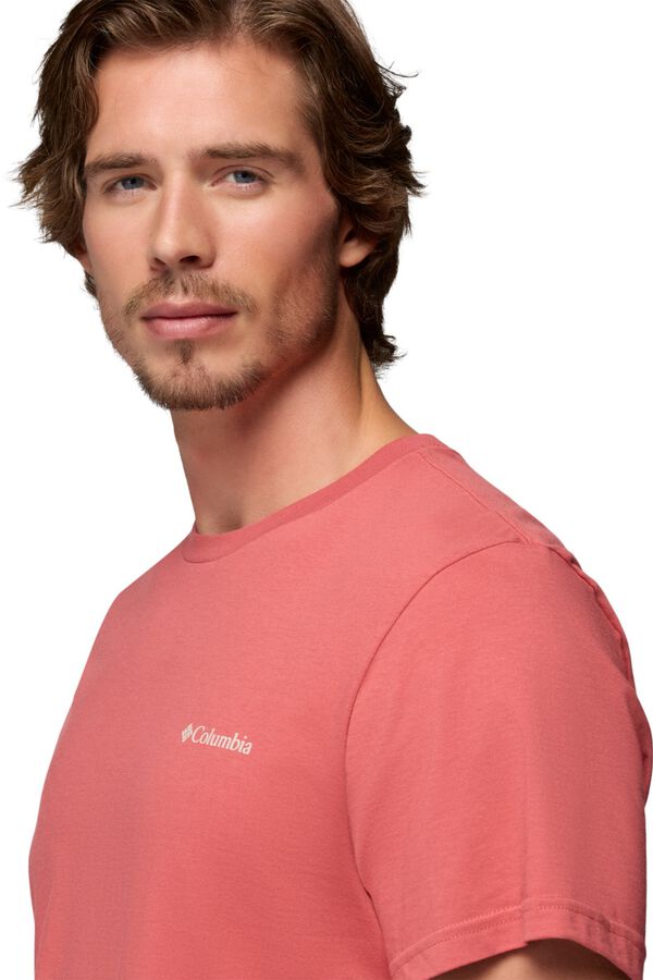 Columbia Camiseta con estampado de naturaleza en la espalda rojo