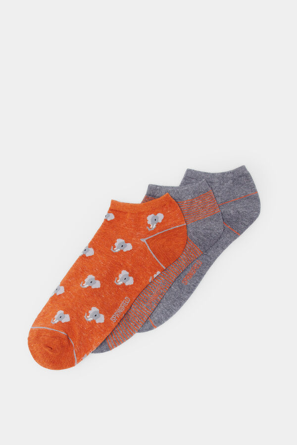 Springfield Pacote com 3 meias de elefante vermelho