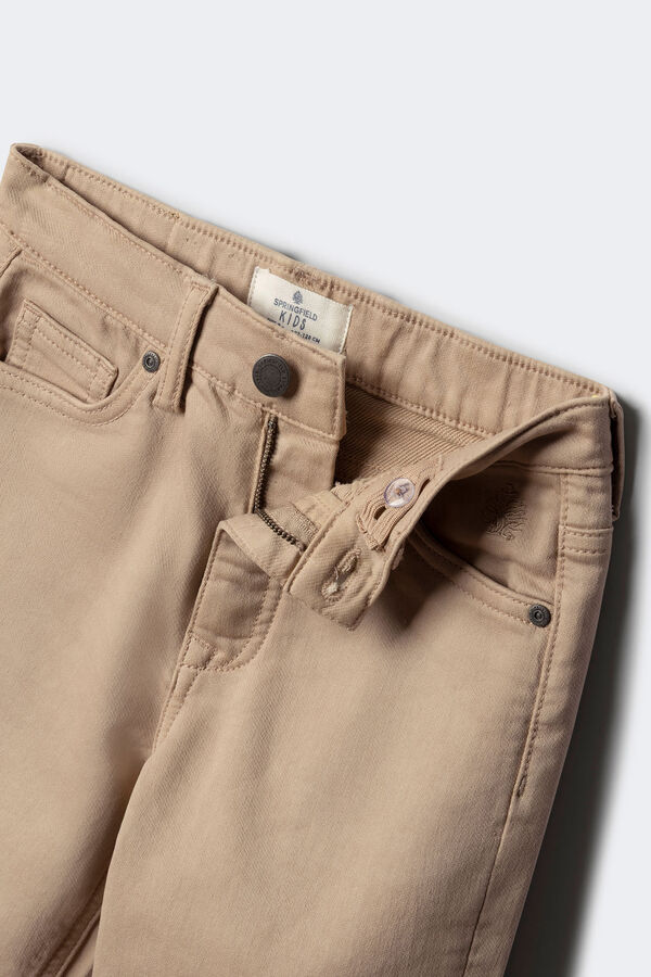 Springfield Kids Pantal&oacute;n 5 bolsillos slim fit ni&ntilde;o beige