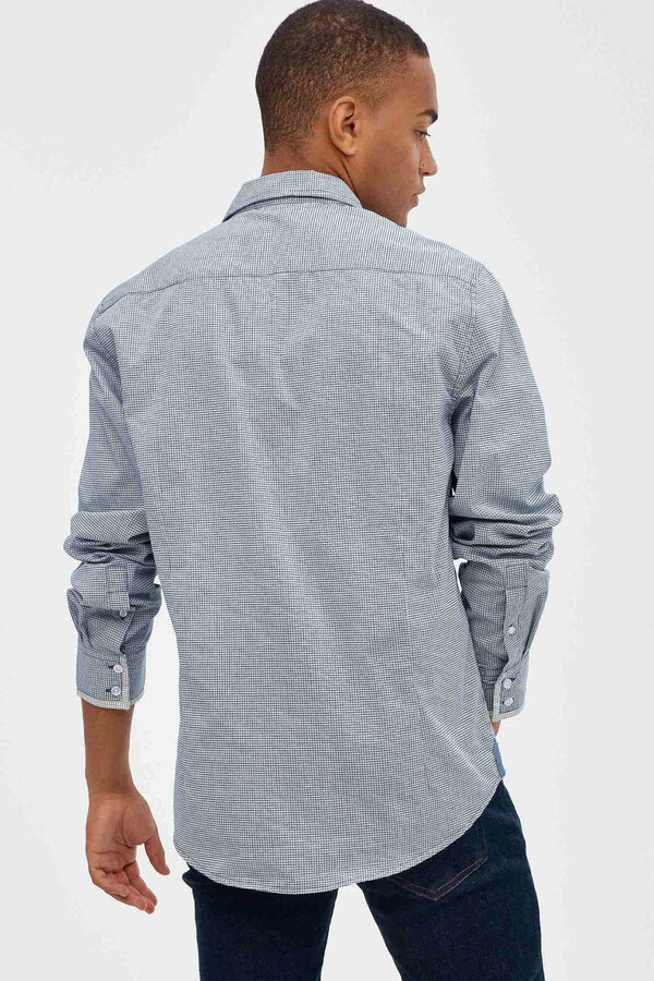 Inside Camisa Estampado Geometrico azul