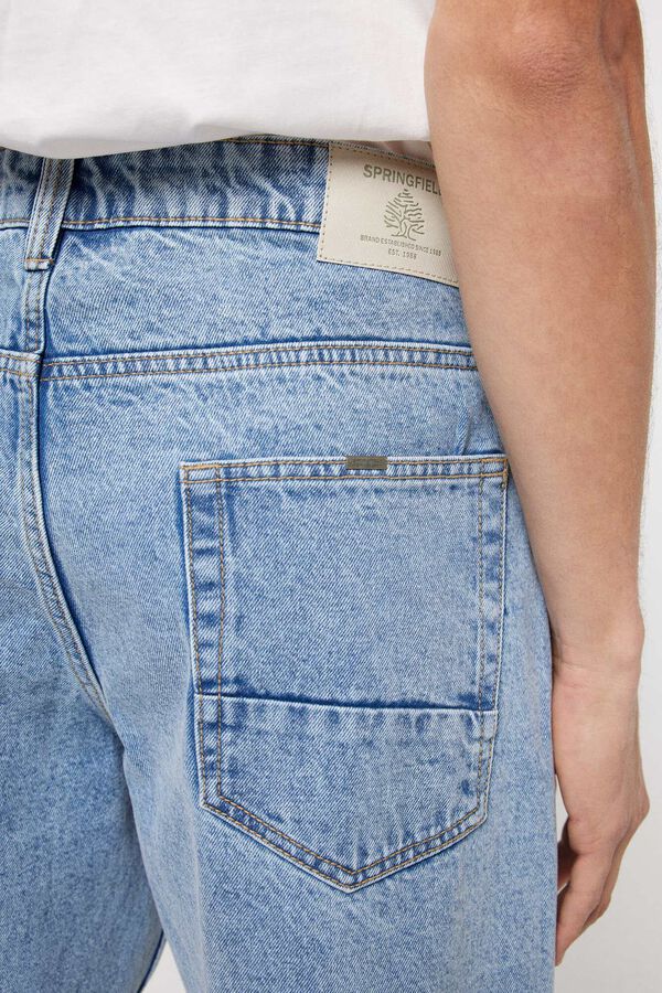 Springfield Jeans straight lavado medio azul