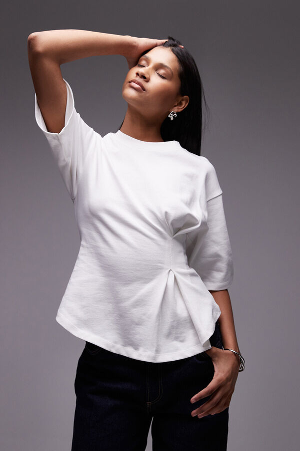Topshop T-shirt de manga curta branco