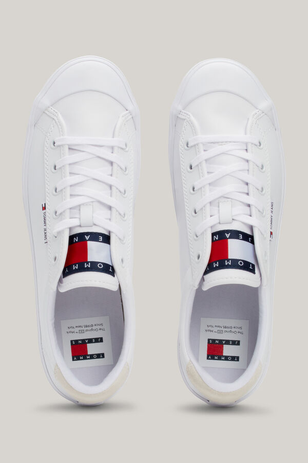 Tommy Jeans Zaparillas Tommy Jeans de hombre con bandera en la leng&uuml;eta blanco