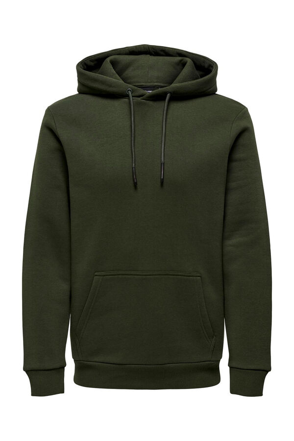 Only & Sons Sweatshirt felpada com capuz verde