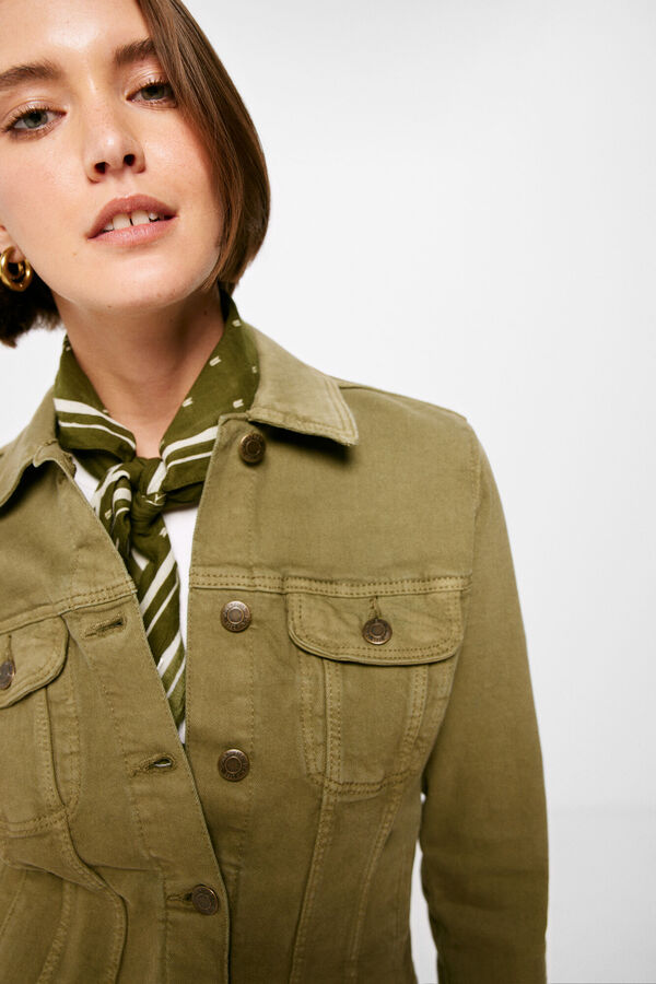 Springfield Chaqueta Vaquera Color Algod&oacute;n kaki