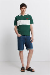 Springfield Bermuda vaquera b&aacute;sica lavado oscuro slim fit azul