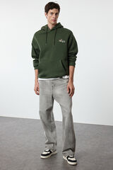 Trendyol Sweatshirt com capuz Caqui escuro