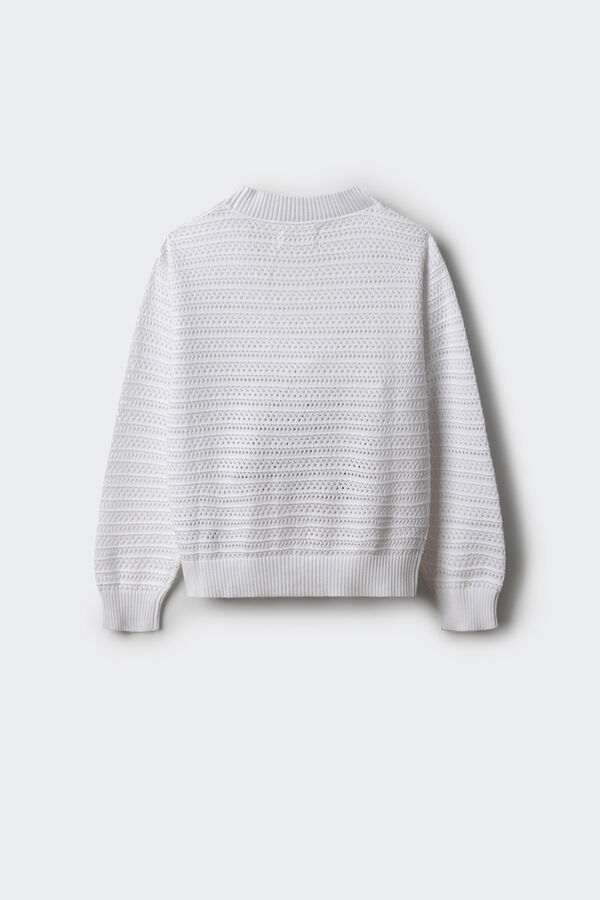 Springfield Kids Cardigan punto ni&ntilde;a blanco