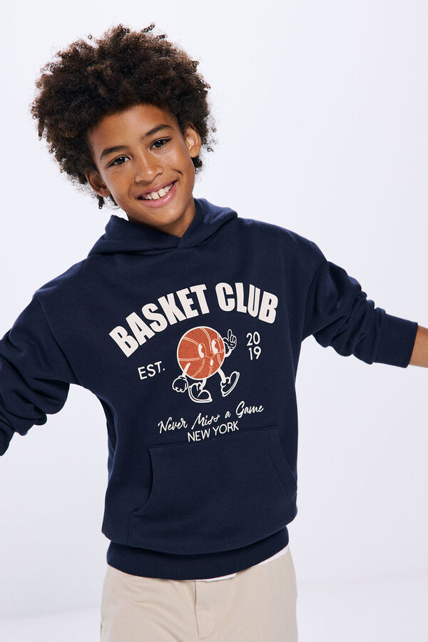 Springfield Kids Sudadera capucha Basket Club azul