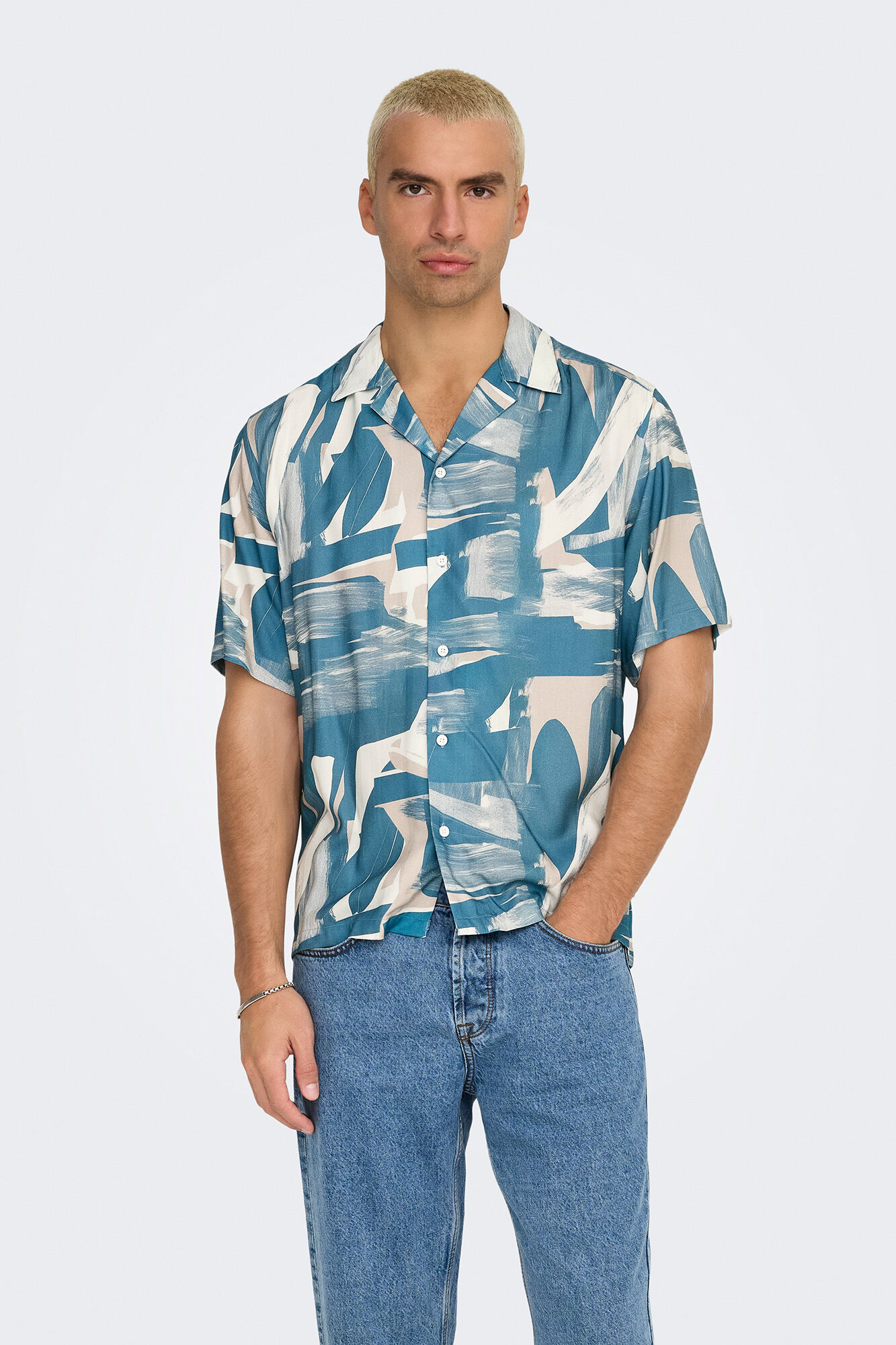 Only & Sons Camisa de hombre regular fit manga corta