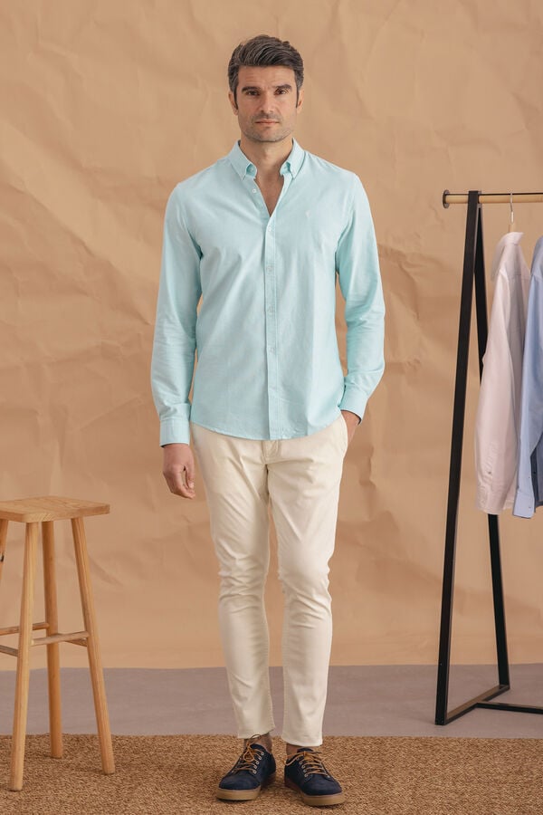 Celopman Camisa Oxford beige