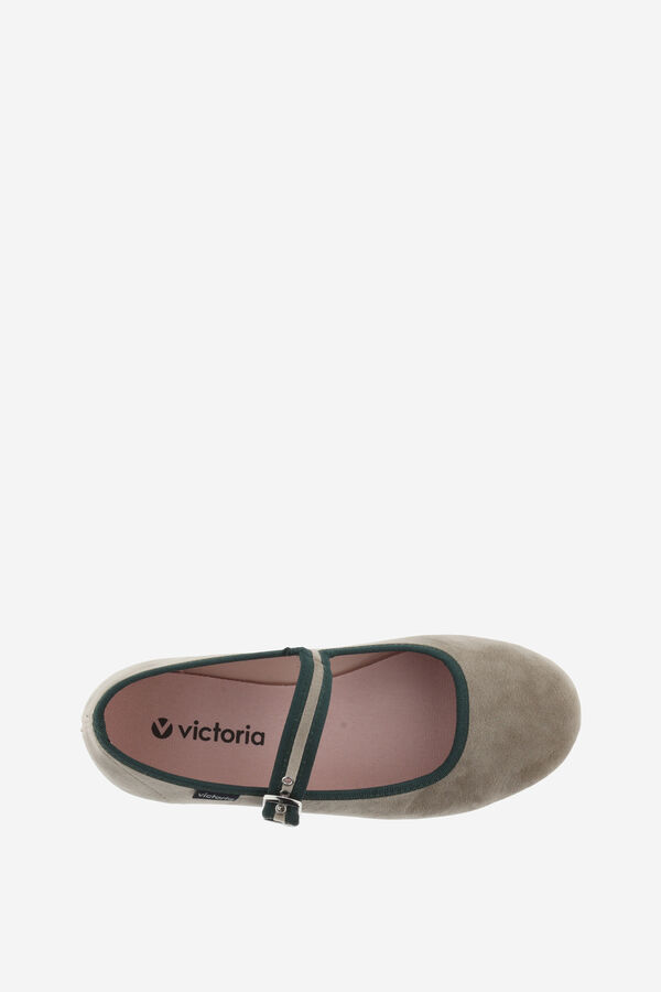Victoria Merceditas de terciopelo beige