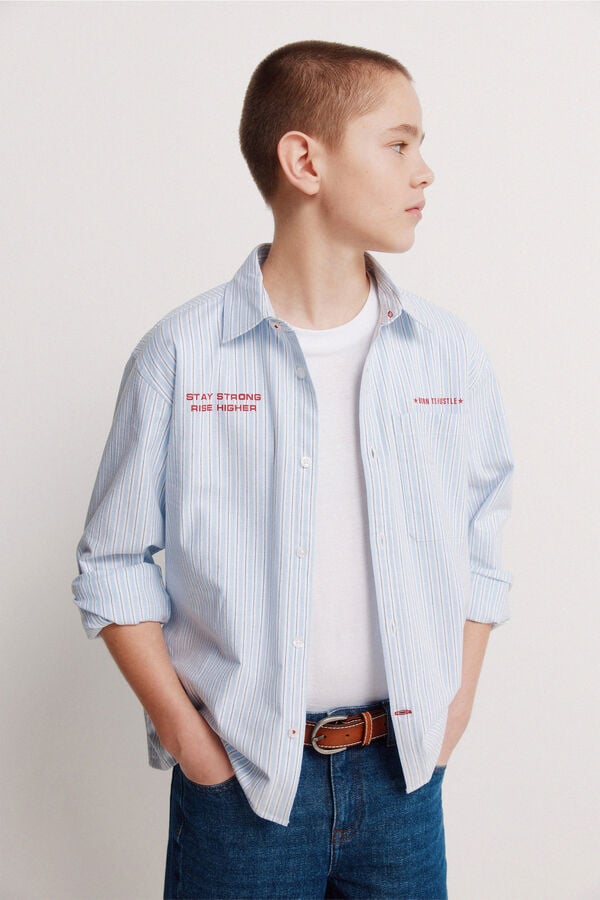 Springfield Kids Camisa popelin rayas ni&ntilde;o azul