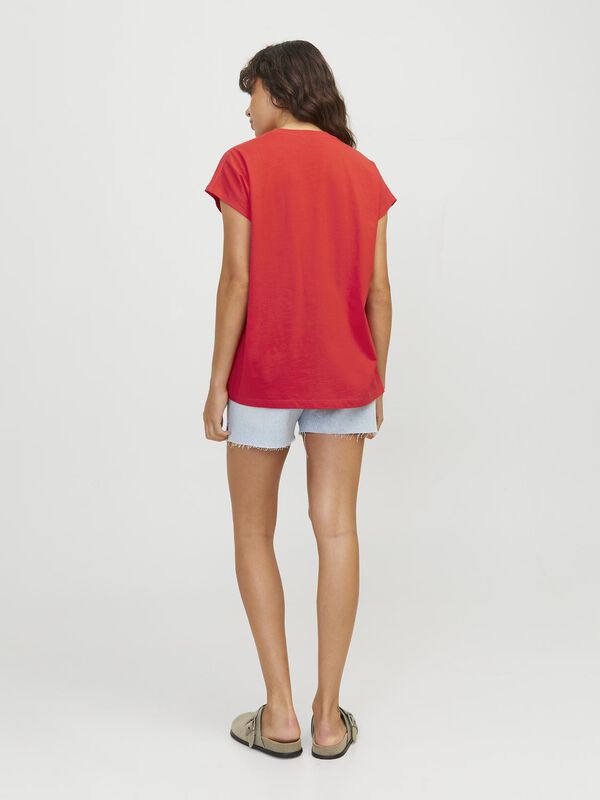 Jack & Jones T-shirt de manga curta oversize vermelho