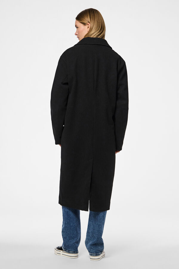 Pieces Sobretudo longo de pano preto