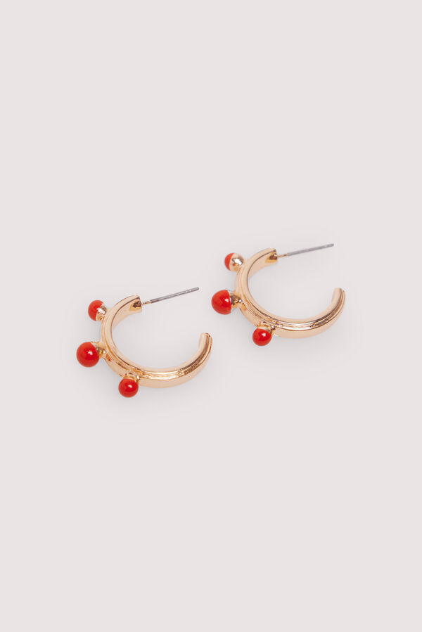 Springfield Pendientes bolitas rojas rojo