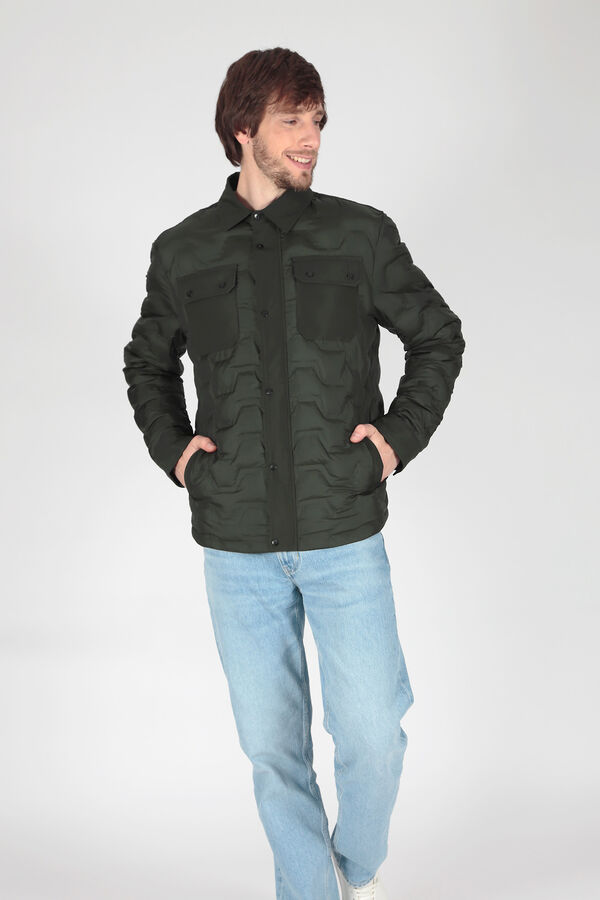 Brave Soul Jaqueta acolchoada com v&aacute;rios bolsos verde