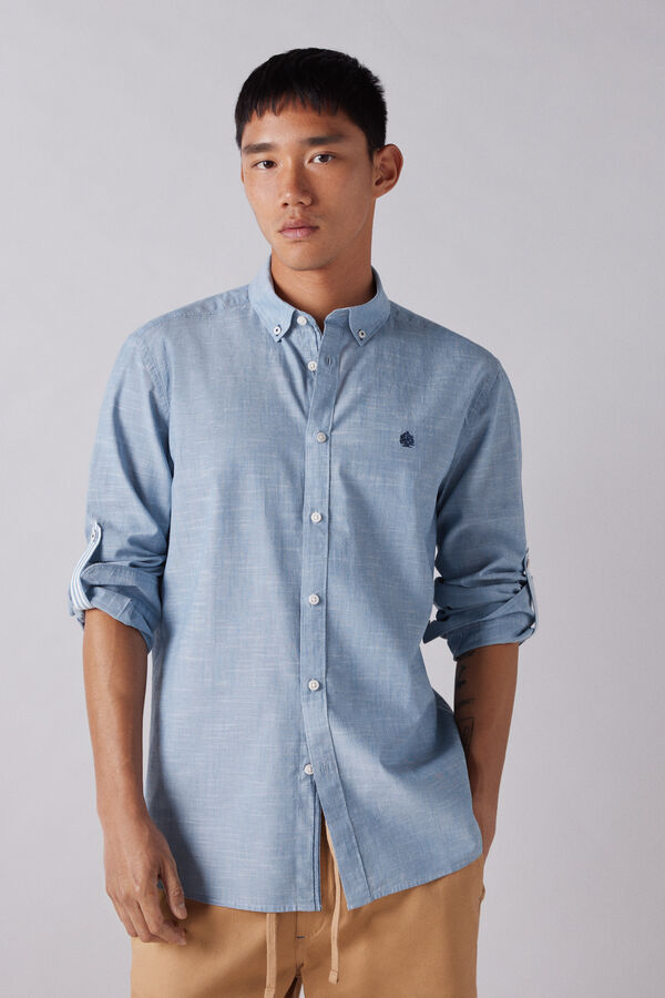 Springfield Camisa leve slum azul