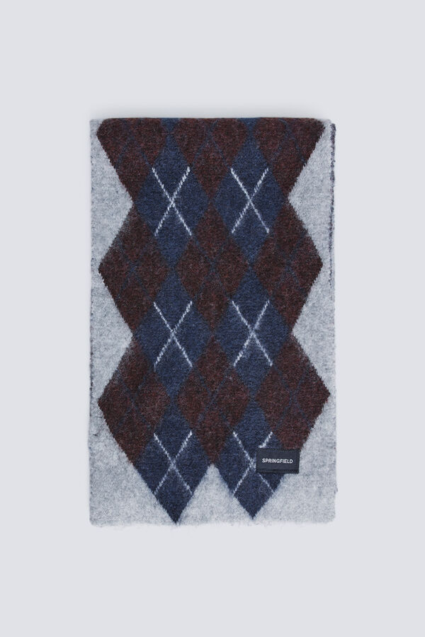 Springfield Bufanda jacquard rombos gris