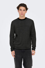 Only & Sons Jersery cuello redondo cl&aacute;sico negro
