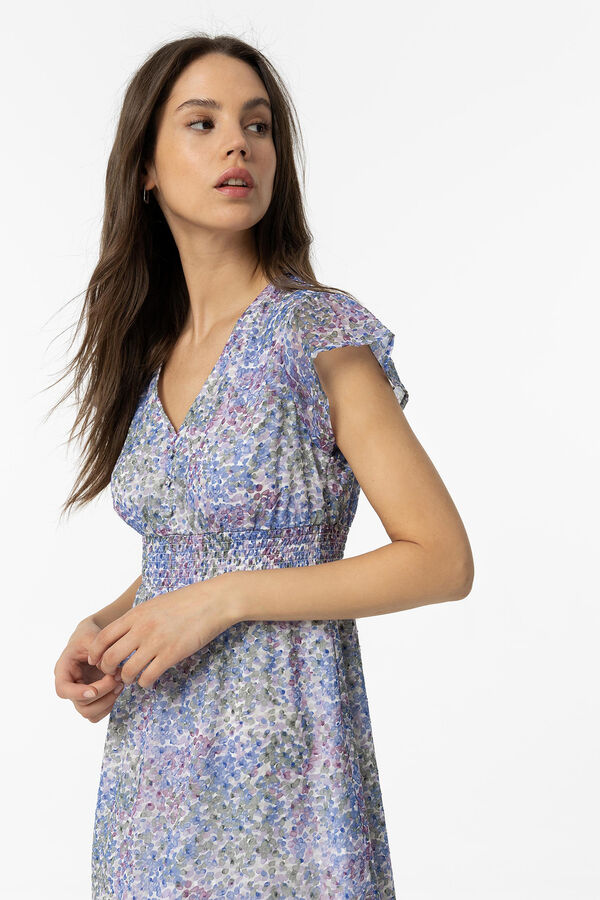 Tiffosi Vestido Plumeti Estampado morado/lila