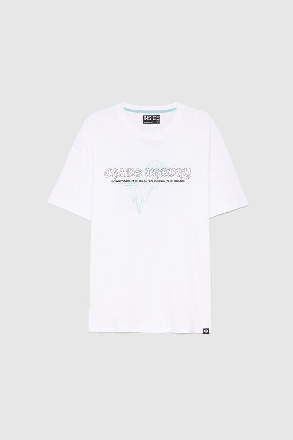 Inside Camiseta Estampado Calavera blanco