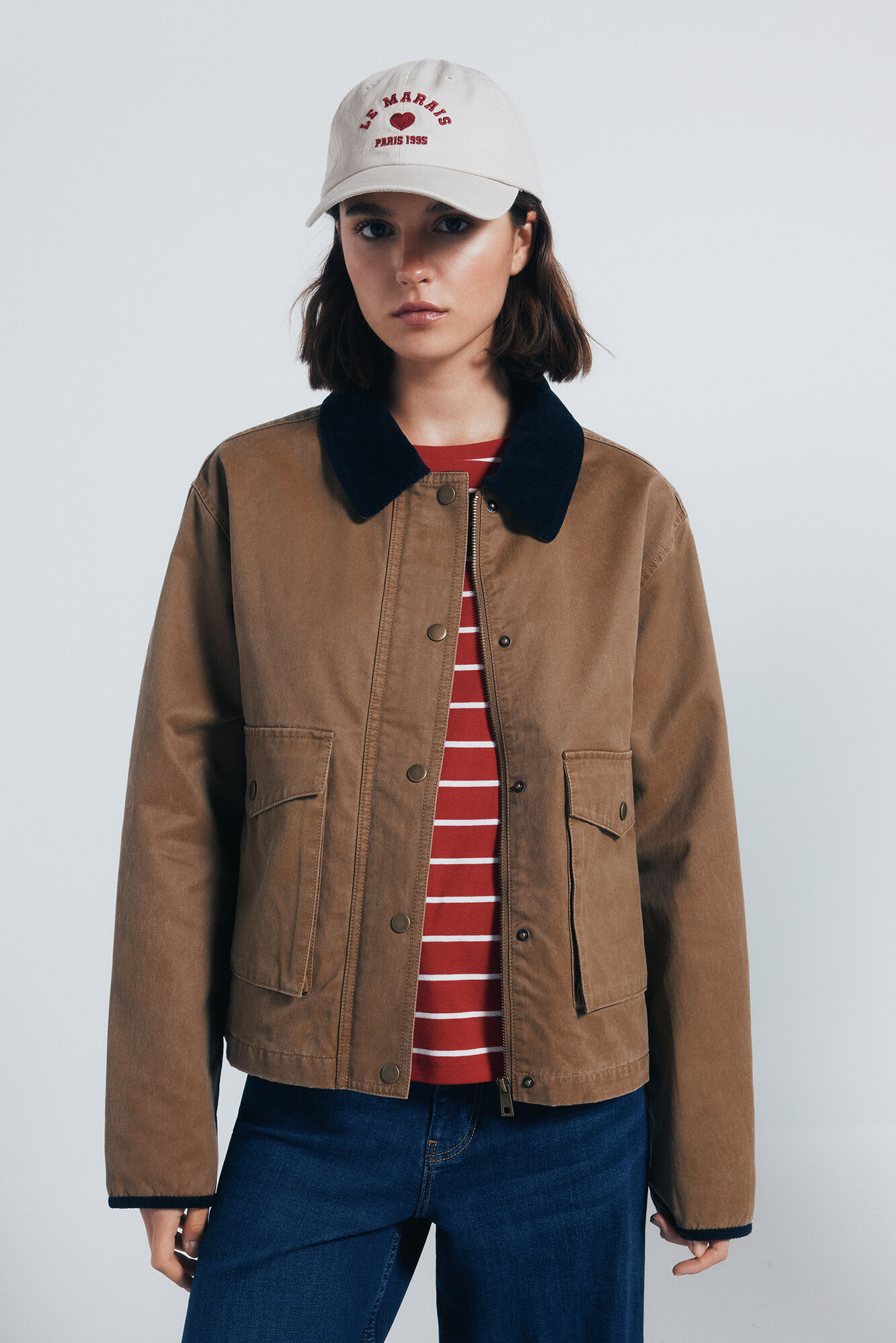 Springfield Chaqueta corta encerada