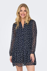 Only Vestido corto de gasa azul