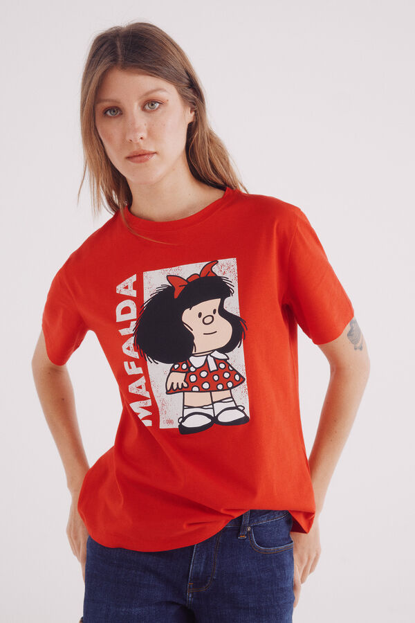 Springfield Camiseta "Mafalda" rojo