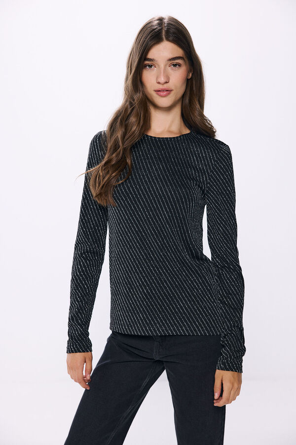 Springfield Camiseta lurex negro