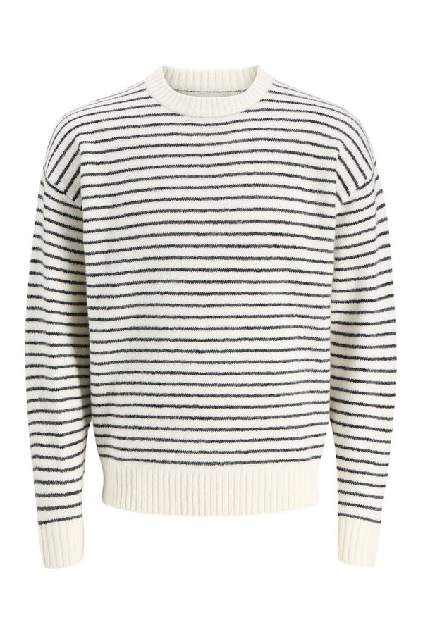 Jack & Jones Jersey de punto rayas blanco