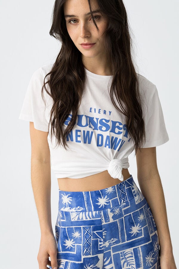 Tiffosi Camiseta Estampada blanco