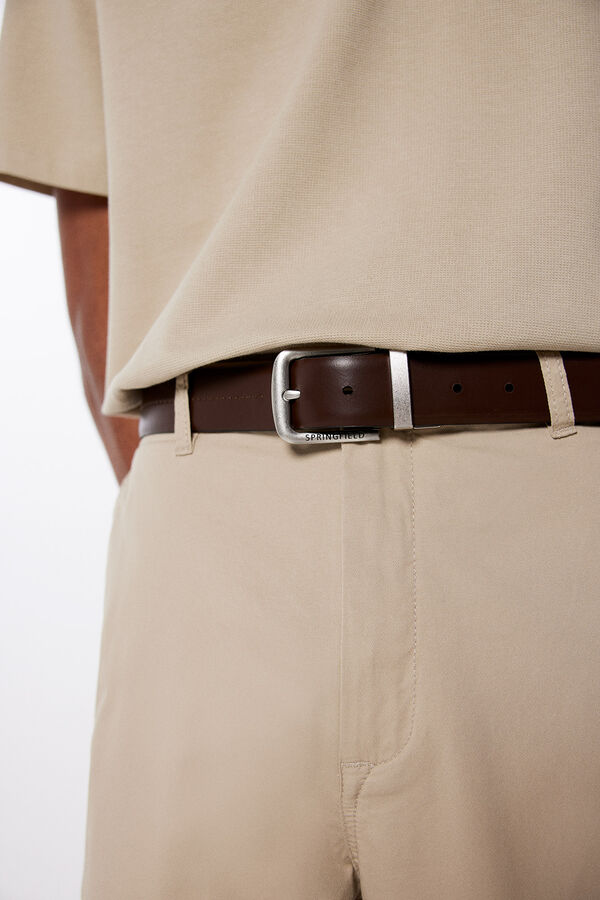 Springfield Cintur&oacute;n piel invisible negro