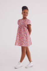 Springfield Kids Vestido flores menina rosa