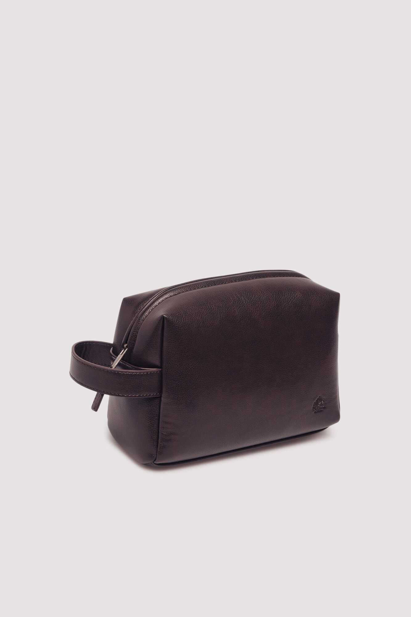 Springfield Bolsa de higiene casual com efeito pele marrom