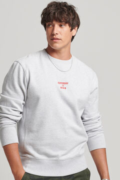 Springfield Sweatshirt informal logótipo Superdry bordado cinza