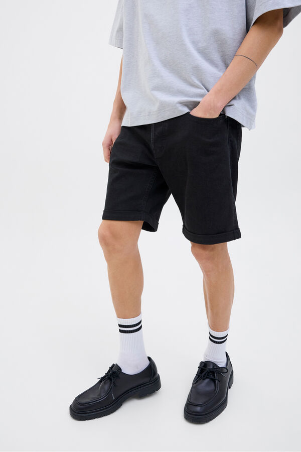 Jack & Jones Bermuda denim regular fit preto