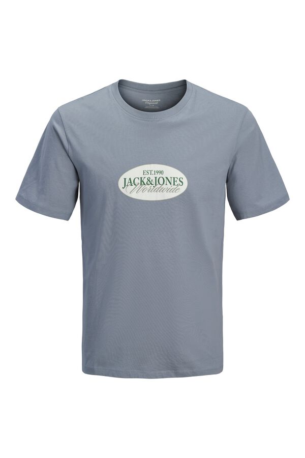 Jack & Jones PLUS T-shirt b&aacute;sica manga curta azul